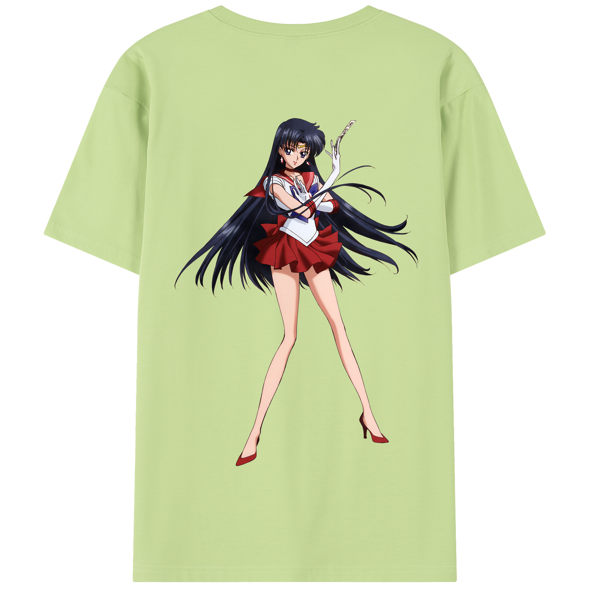 （画像用） 美少女戦士セーラームーン 火野レイ ひの レイ Sailor Moon Hino Rei （セーラーマーズ,Sailor Mars） 綿100％半袖Tシャツ（背面プリント）